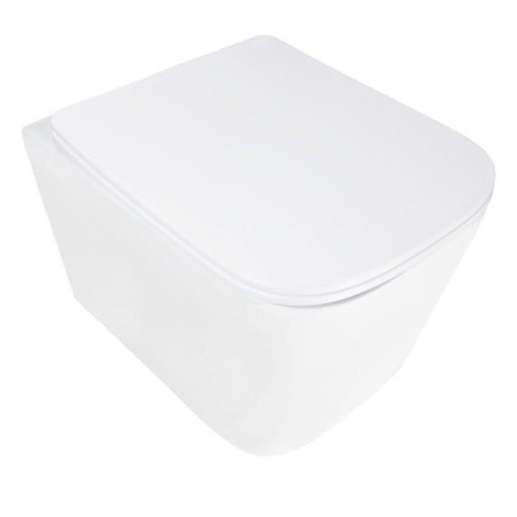 Унитаз подвесной безободковый Azario AIRA AZ-5171T-WHT с тонкой крышкой микролифт (система смыва Торнадо) фото 4