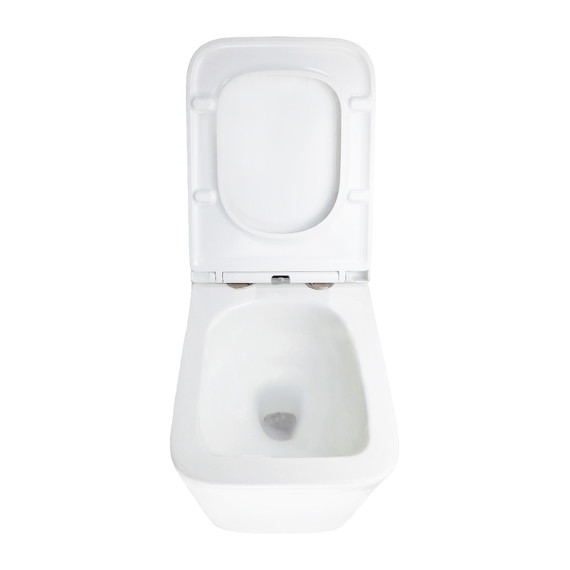 Унитаз подвесной безободковый Azario PACE AZ-5172T-WHT с тонкой крышкой микролифт (система смыва Торнадо) фото 9