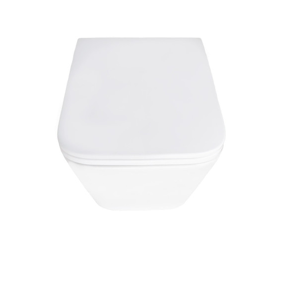 Унитаз подвесной безободковый Azario PACE AZ-5172T-WHT с тонкой крышкой микролифт (система смыва Торнадо) фото 5