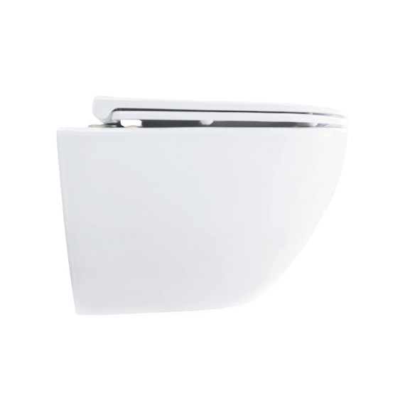 Унитаз подвесной безободковый Azario RUMBA AZ-5175T-WHT с тонкой крышкой микролифт (система смыва Торнадо) фото 2