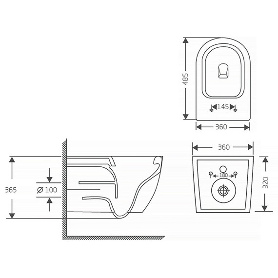 Унитаз подвесной безободковый Azario ADAGIO AZ-5177T-WHT с тонкой крышкой микролифт (система смыва Торнадо) фото 10