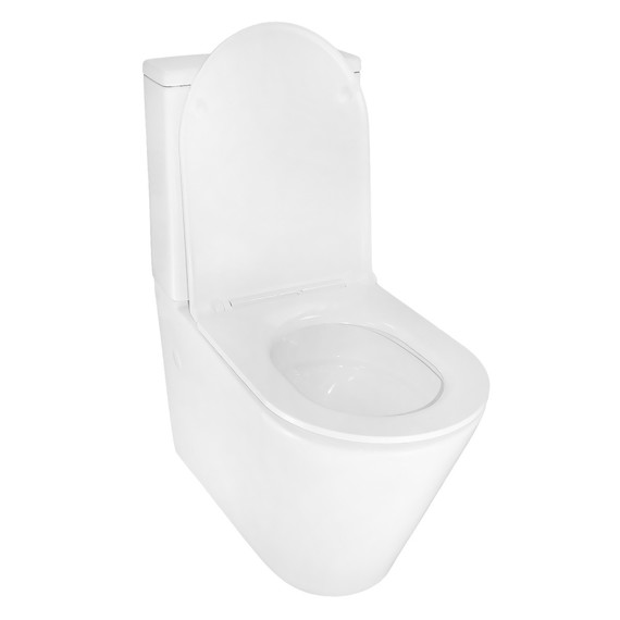 Унитаз-компакт безободковый Azario MIZEN AZ-8300 с тонкой крышкой микролифт (система смыва Торнадо) фото 8