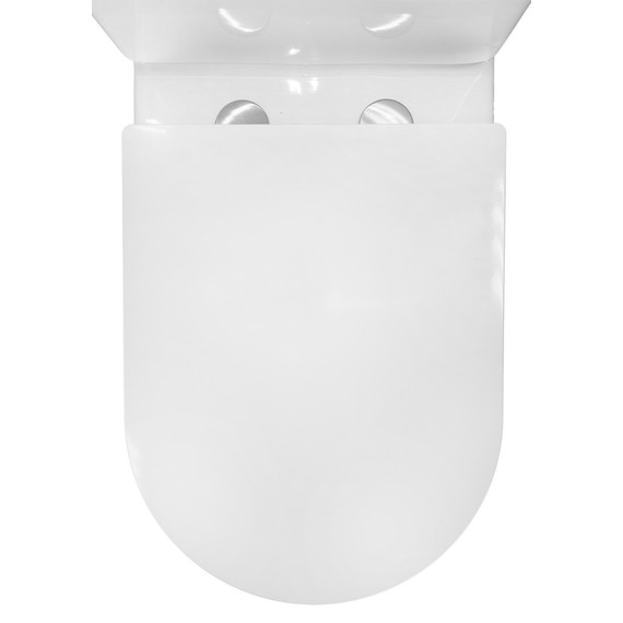 Унитаз-компакт безободковый Azario MIZEN AZ-8300 с тонкой крышкой микролифт (система смыва Торнадо) фото 5