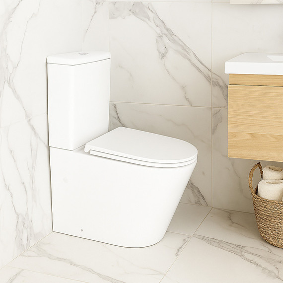 Унитаз-компакт безободковый Azario MIZEN AZ-8300 с тонкой крышкой микролифт (система смыва Торнадо) фото 15