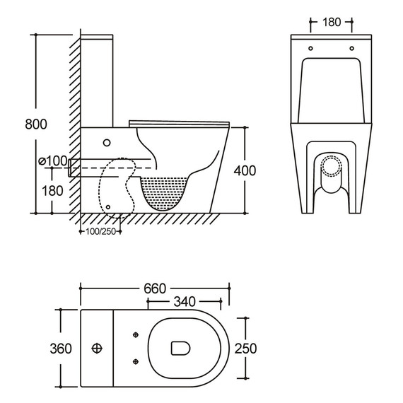 Унитаз-компакт безободковый Azario MIZEN AZ-8300 с тонкой крышкой микролифт (система смыва Торнадо) фото 16