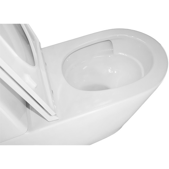 Унитаз-компакт безободковый Azario MIZEN AZ-8300 с тонкой крышкой микролифт (система смыва Торнадо) фото 9