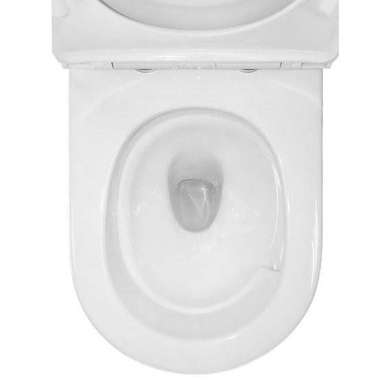 Унитаз-компакт безободковый Azario MIZEN AZ-8300 с тонкой крышкой микролифт (система смыва Торнадо) фото 10