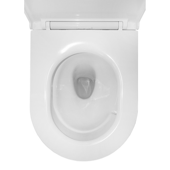 Унитаз-компакт безободковый Azario MIZEN AZ-8300 с тонкой крышкой микролифт (система смыва Торнадо) фото 11