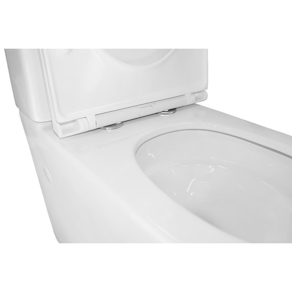 Унитаз-компакт безободковый Azario MIZEN AZ-8300 с тонкой крышкой микролифт (система смыва Торнадо) фото 12