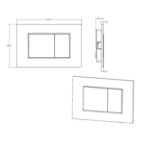 Кнопка смыва Azario NEW-TS AZ-ABS-001-W, белый фото 4