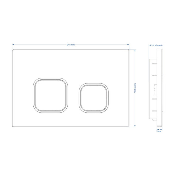 Кнопка смыва Azario NEW-TS AZ-ABS-002-B, чёрный фото 4