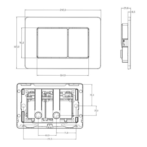 Кнопка смыва Azario NEW-TS AZ-SS-003-B, чёрный фото 3