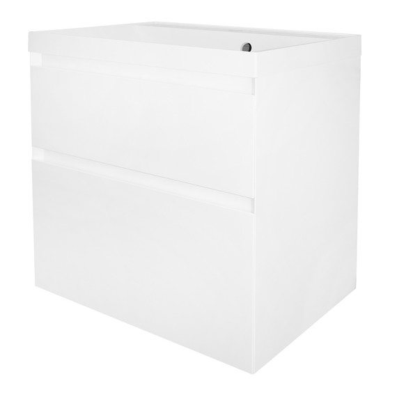 Тумба подвесная с раковиной Azario Velluto 60 см CS00097535, белый матовый фото 