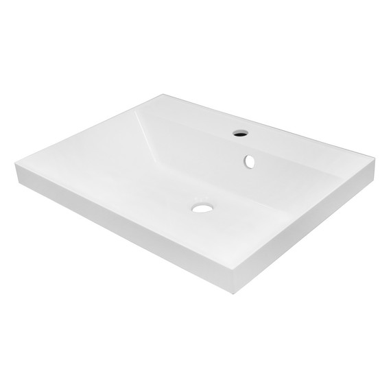 Тумба подвесная с раковиной Azario Velluto 60 см CS00097535, белый матовый фото 2