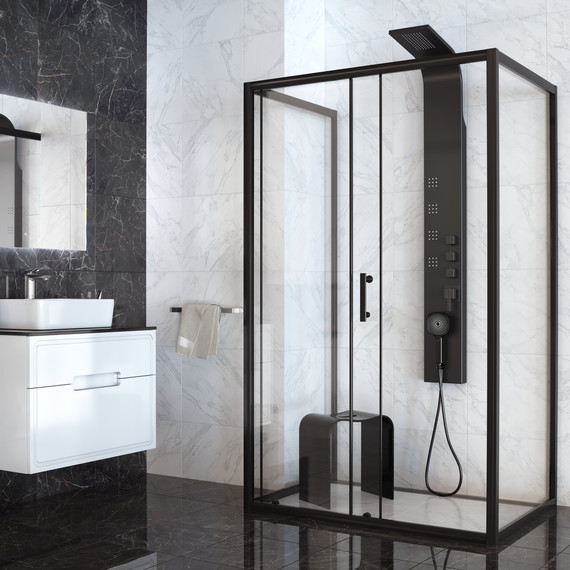 Гидромассажная панель Taliente ТА-G-A01Bb, черный матовый фото 2