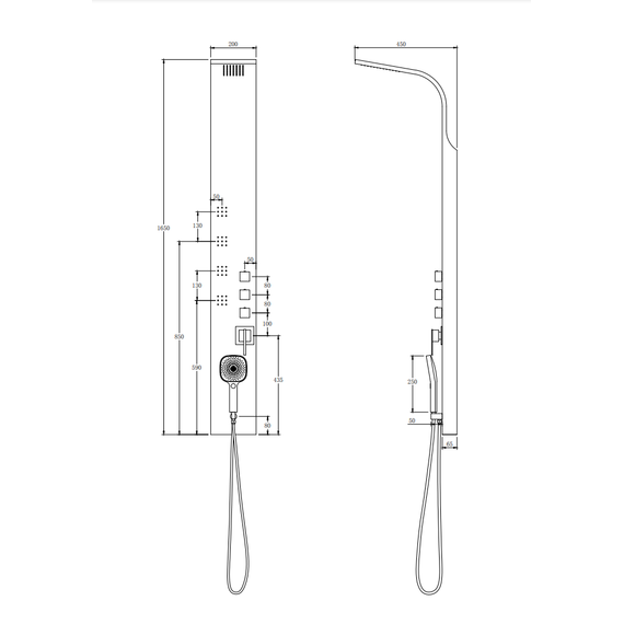 Гидромассажная панель Taliente ТА-G-A01Bb, черный матовый фото 4