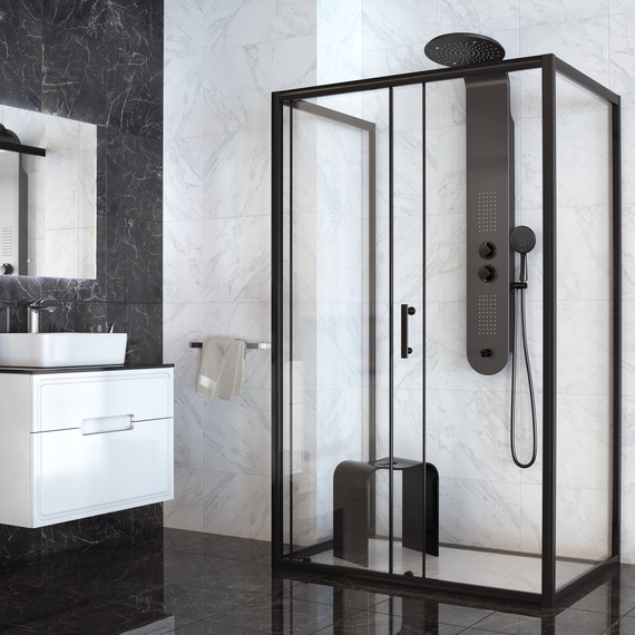 Гидромассажная панель Taliente ТА-G-A03Bb+s, черный матовый фото 2