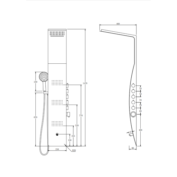 Гидромассажная панель Taliente ТА-G-A04Wcr+s, белый/хром фото 4