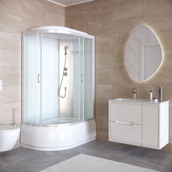 Душевая кабина Taliente 120x80 см TA-12080M(R), хром/матовое фото 3