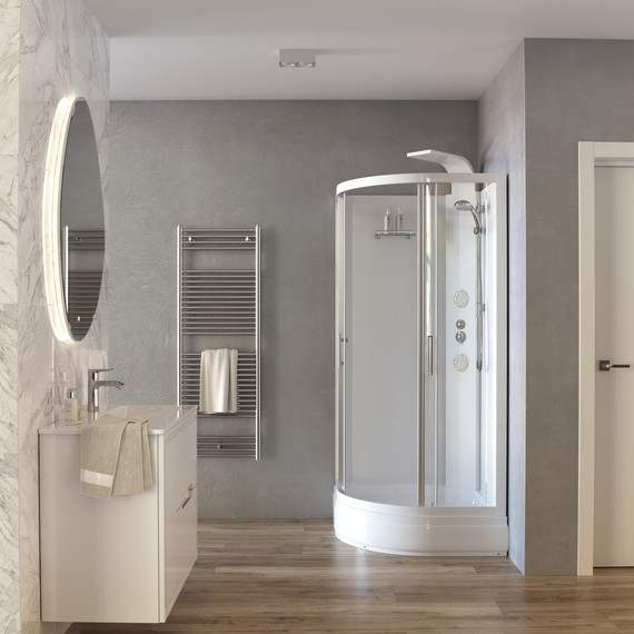 Гидробокс Taliente 100x100 см TA-100CW, белый/прозрачное фото 3