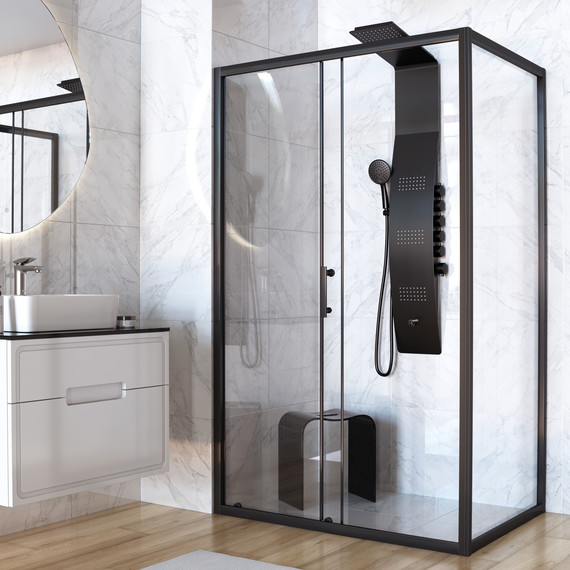 Гидромассажная панель Taliente ТА-G-A04Bb+s, черный матовый фото 2