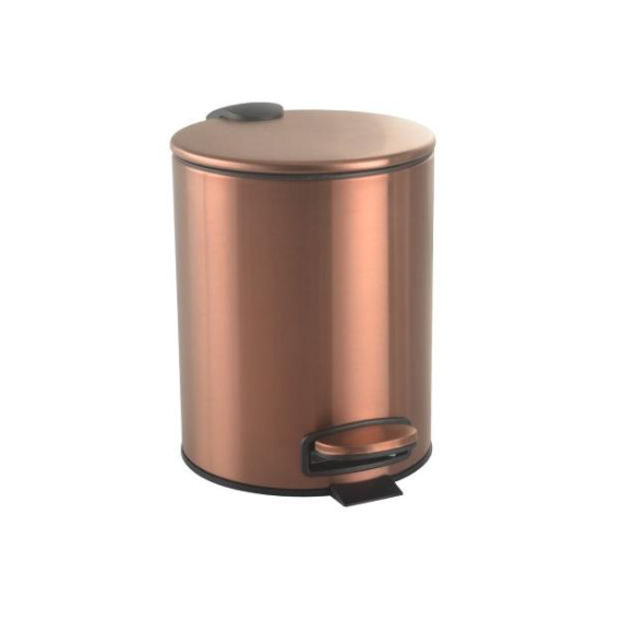 Ведро для мусора с педалью Boheme Uno 10426-CB, цвет брашированная медь фото 