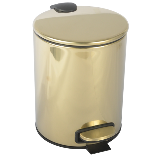 Ведро для мусора с педалью Boheme Uno 10426-G, цвет золото фото 