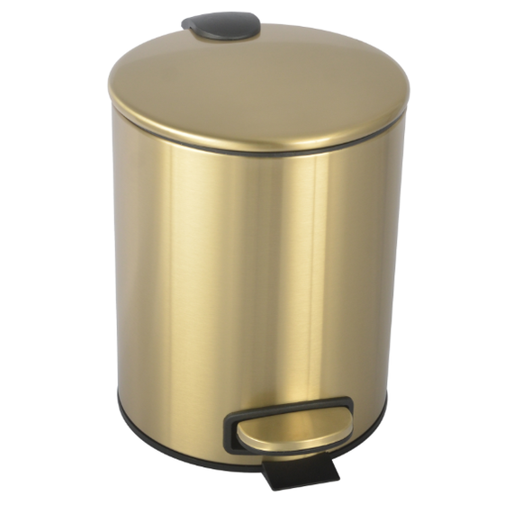 Ведро для мусора с педалью Boheme Uno 10426-MG, цвет золото матовое фото 