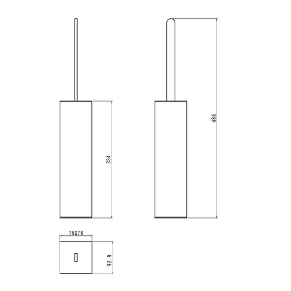 Ёршик для унитаза Boheme 10949-B-CR, хром/чёрный фото 3