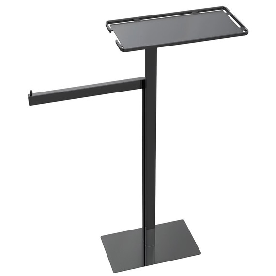 Стойка с полотенцедержателем и полкой Boheme 10952-SGM, цвет графит глянец фото 