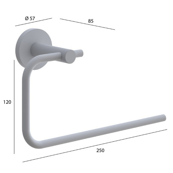 Полотенцедержатель Boheme Uno 10975-BRB, цвет брашированная бронза фото 2