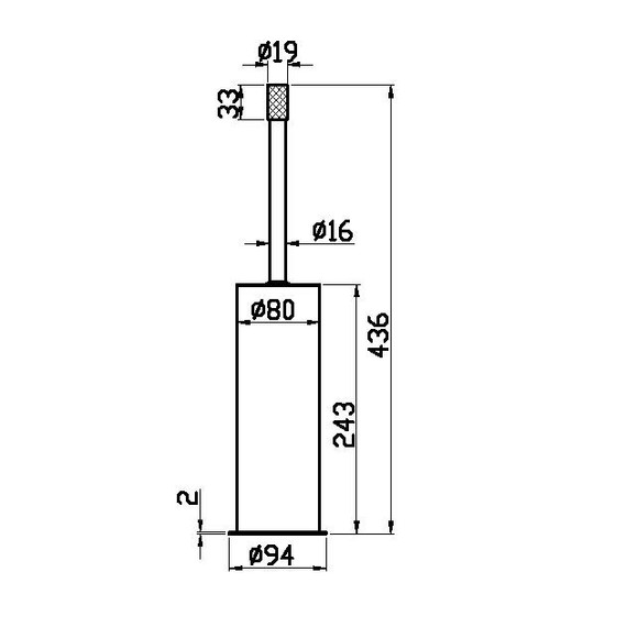 Ёршик для унитаза напольный Boheme Uno 10979-BRB, цвет брашированная бронза фото 2