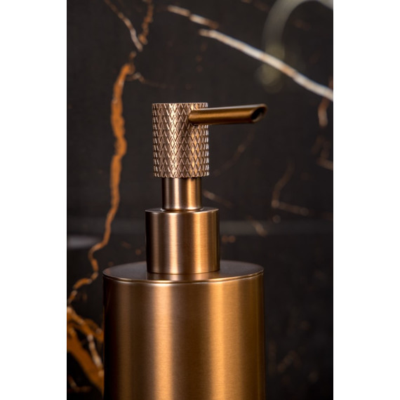 Дозатор для жидкого мыла Boheme Uno 10980-BRB, цвет брашированная бронза фото 3
