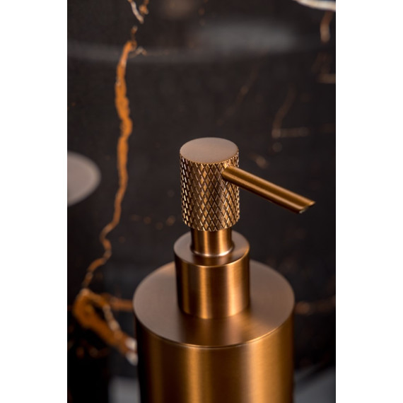 Дозатор для жидкого мыла Boheme Uno 10980-BRB, цвет брашированная бронза фото 4