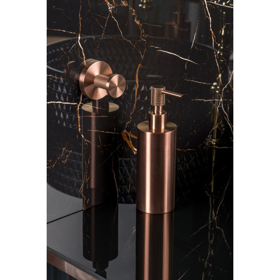 Дозатор для жидкого мыла Boheme Uno 10980-CB, цвет брашированная медь фото 2