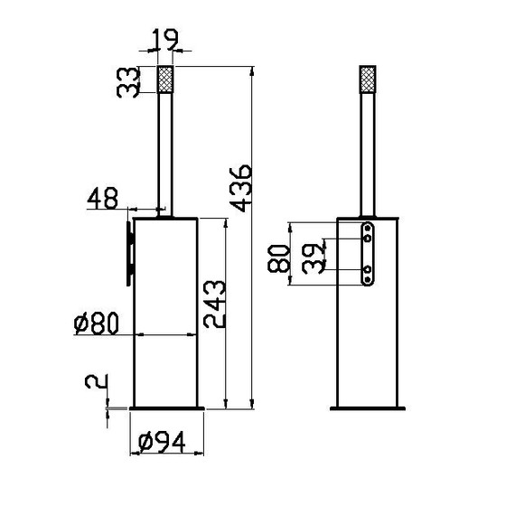 Ёршик для унитаза Boheme Uno 10984-BRB, брашированная бронза фото 2