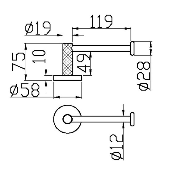 Держатель для туалетной бумаги Boheme Uno 10985-B, чёрный фото 2