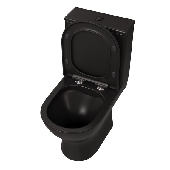 Унитаз-компакт безободковый Taliente Arte AR35045 Nero с крышкой микролифт, чёрный, Цвет производителя: чёрный фото 3