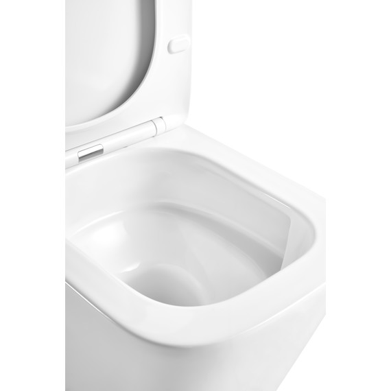 Унитаз подвесной безободковый Taliente Correto Tornado 3 CR55003 с крышкой микролифт (система смыва Торнадо) фото 4