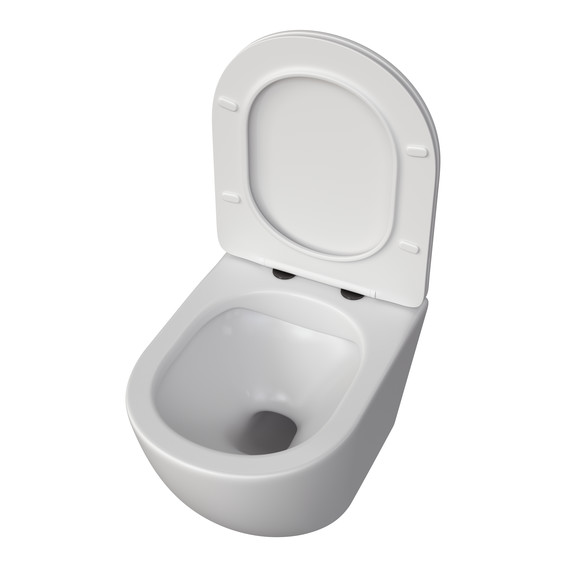 Унитаз подвесной безободковый Taliente Amato AM25010 Bianco opaco с крышкой микролифт, белый матовый фото 3