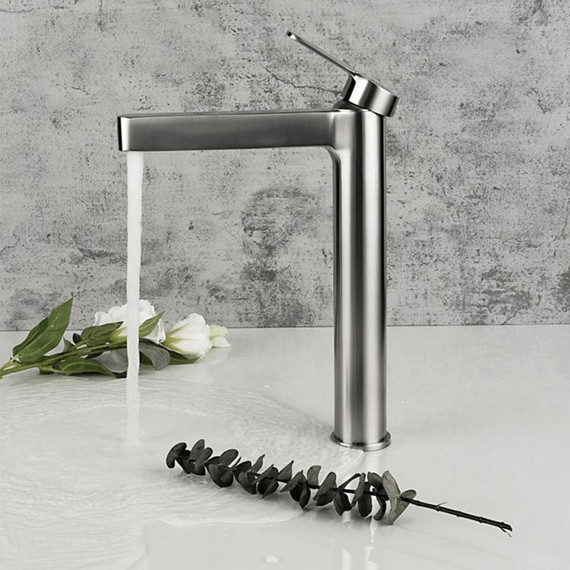 Смеситель для раковины высокий Gappo G1099-32, сатин, Цвет производителя: сатин фото 7