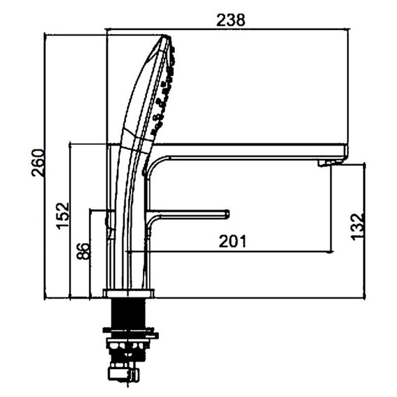 Смеситель для ванны Gappo G1117-6, черный фото 10