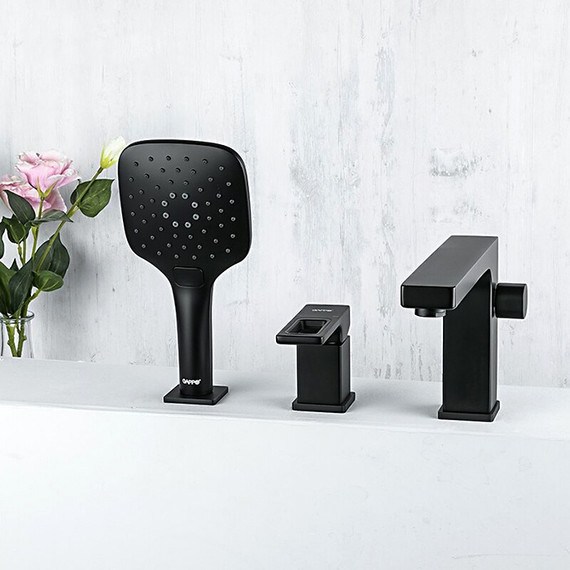 Смеситель для ванны Gappo G1117-6, черный фото 2