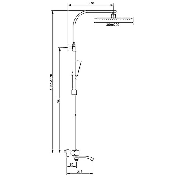 Душевая стойка с термостатом Gappo G2407-60, черный фото 13