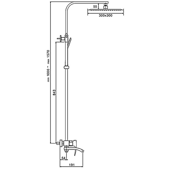 Душевая стойка Gappo G2407-6, черный фото 11