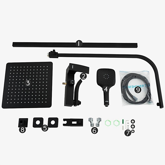 Душевая стойка Gappo G2407-6, черный фото 10