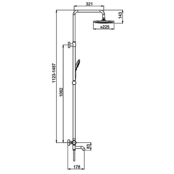 Душевая стойка с термостатом Gappo G2490-6, черный, Цвет производителя: чёрный фото 11