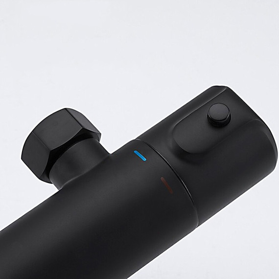 Душевая стойка с термостатом Gappo G2490-6, черный, Цвет производителя: чёрный фото 3