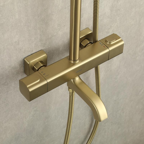 Душевая стойка с термостатом Gappo G2491-3, золото, Цвет производителя: золото фото 25