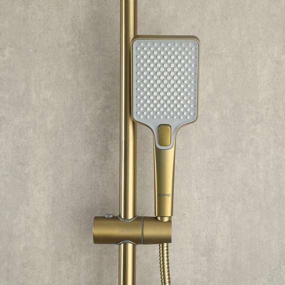Душевая стойка с термостатом Gappo G2491-3, золото, Цвет производителя: золото фото 34